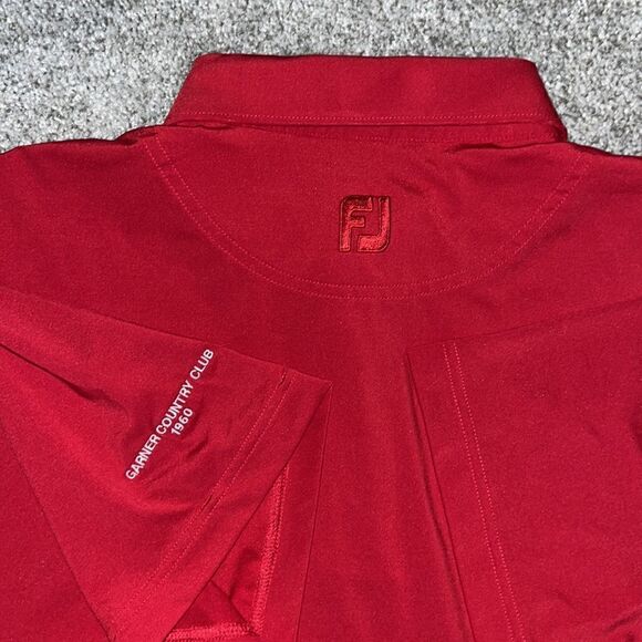 Sunday red FJ Footjoy Tour Model Poly Blend performance Golf Polo shirt-XL - Picture 6 of 6